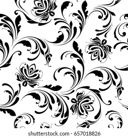 Seamless floral pattern. Eastern texture for design textile, paper, wrapping.