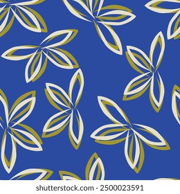 Patrón floral inconsútil, impresión botánica elegante con las ramas artísticas de las flores en un fondo rojo. Antiguas diseño floral con Pequeñas flores dibujadas a mano, flores diminutas, hojas. Ilustración vectorial