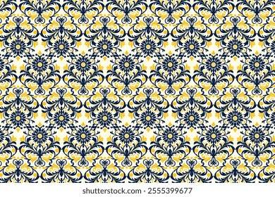 Seamless Floral Pattern with Elegant Botanical and Ornamental Motifs for Textile, Fashion, and Creative Projects Featuring Decorative Flower Designs and Modern Prints