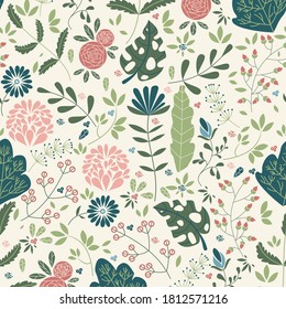 Seamless floral pattern. The elegant the template for fashion prints.