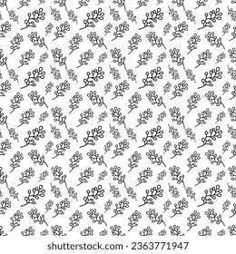 Seamless floral pattern element vector shape doodle plant abstract texture background illustration for digital paper and print materials.
