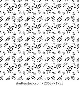 Seamless floral pattern element vector shape doodle plant abstract texture background illustration for digital paper and print materials.
