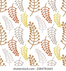 Seamless floral pattern element vector shape doodle plant abstract texture background illustration for digital paper and print materials.