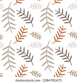 Seamless floral pattern element vector shape doodle plant abstract texture background illustration for digital paper and print materials.