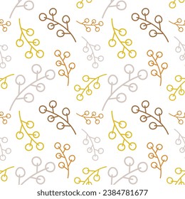 Seamless floral pattern element vector shape doodle plant abstract texture background illustration for digital paper and print materials.