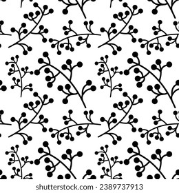 Seamless floral pattern element vector shape doodle plant abstract texture background illustration for digital paper and print materials.