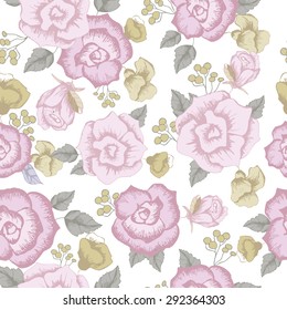 Seamless  floral pattern elements . rose, peony flowers. background and texture vector 9