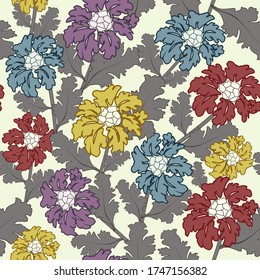 patrón floral sin fisuras. Se puede utilizar un patrón sin fin para cerámica, papel pintado, linóleo, fondo de página web