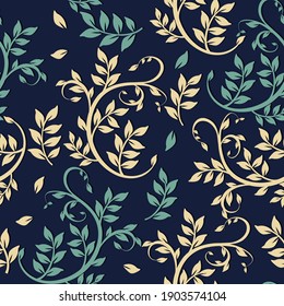 Seamless floral pattern. Endless pattern can be used for ceramic tile, wallpaper, linoleum, web page