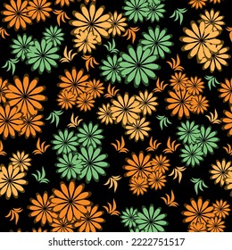 Seamless floral pattern. Endless pattern can be used for ceramic tile, wallpaper, linoleum, web page