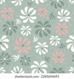 Patrón floral sin foco. Se puede utilizar un patrón sin fin para cerámica, papel pintado, linóleo, fondo de página web 