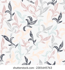 Seamless floral pattern. Endless pattern can be used for ceramic tile, wallpaper, linoleum, web page background