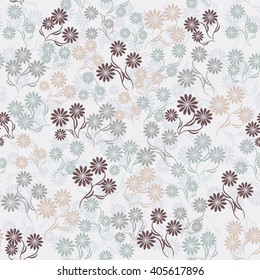 seamless floral pattern. Endless pattern can be used for ceramic tile, wallpaper, linoleum, web page background.