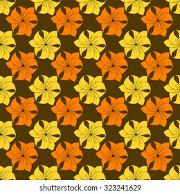 Seamless floral pattern. Endless flowers texture. EPS10