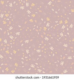 Seamless floral pattern. Endless repetition in a hand-drawn style. Botanical design for textiles, natural fabrics, packaging, wallpaper or decor. Beige background. Gypsy style. Vector