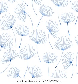 Seamless floral pattern. Endless texture with hand drawn flowers, template for design and decoration