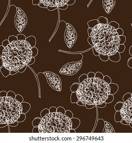 Seamless floral pattern. eps8. Hand drawn pattern.