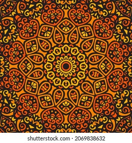 Seamless floral pattern. Ethnic Style Colorful ornamental decoration for different purposes.