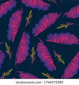 Seamless floral pattern. Exotic pattern for textiles.