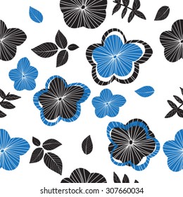 Seamless floral pattern for fabric