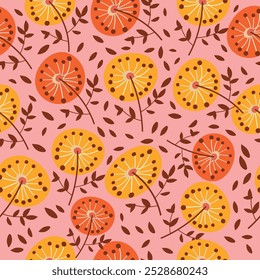Seamless floral pattern for fabric, background and wrapping paper