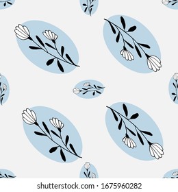 Seamless floral pattern for fabric, paper, wallpaper.