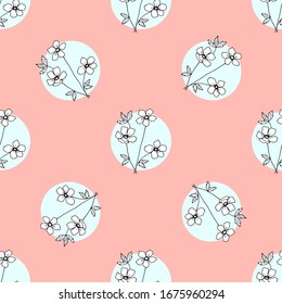 Seamless floral pattern for fabric, paper, wallpaper.