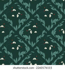 Seamless floral pattern for fabric and wallpaper. Vector surface design