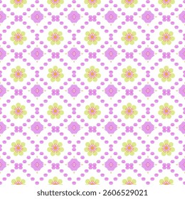 seamless floral pattern Fabric pattern wallpaper pink white green