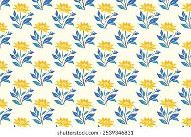seamless floral pattern featuring intricate abstract botanical flowers and vibrant leaves in a rich color palette perfect for fashion textiles digital printing and creative design uses