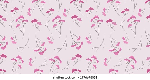Seamless Floral pattern with flat style, pattern for background, wallpaper, textile printing and others.