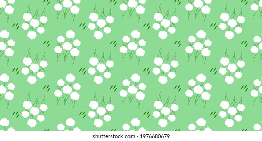 Seamless Floral pattern with flat style, pattern for background, wallpaper, textile printing and others.