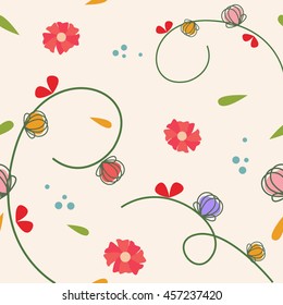 Seamless floral pattern. Flower background.