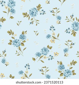 Seamless Floral Pattern flower pattern on grey background