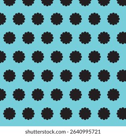 Seamless Floral Pattern with Flower Silhouettes on Vibrant Background – Modern Botanical Repeat Design in Vector Format 