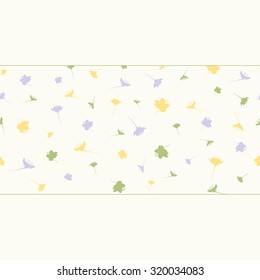 Seamless floral pattern, flower silhouettes