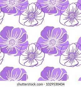 Seamless floral pattern. Flower vector background.
