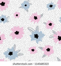 Seamless floral pattern with flowers