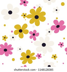 Seamless floral pattern with flowers