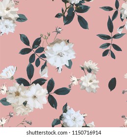 Seamless floral pattern with flowers