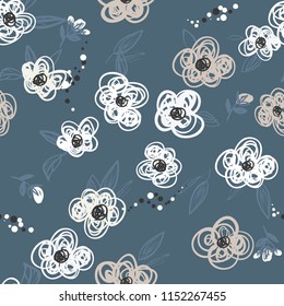 Seamless floral pattern with flowers