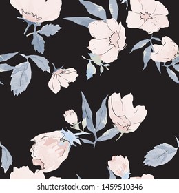 Motivo floral sin inconvenientes con flores