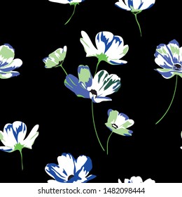 Seamless floral pattern with flowers