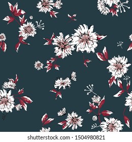 Seamless floral pattern with flowers