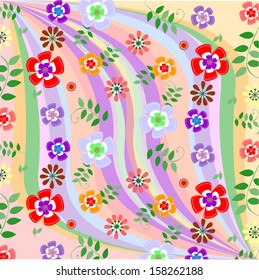 Seamless floral pattern with flowers