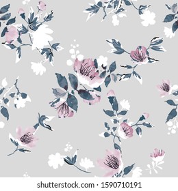 Seamless floral pattern with flowers