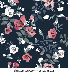 Seamless floral pattern with flowers