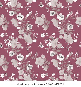 Seamless floral pattern with flowers
