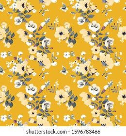 Seamless floral pattern with flowers
