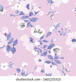 Seamless floral pattern with flowers